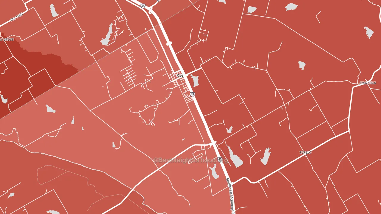 75155, TX block-group political-lean map