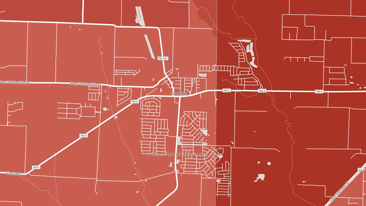75164, TX block-group political-lean map