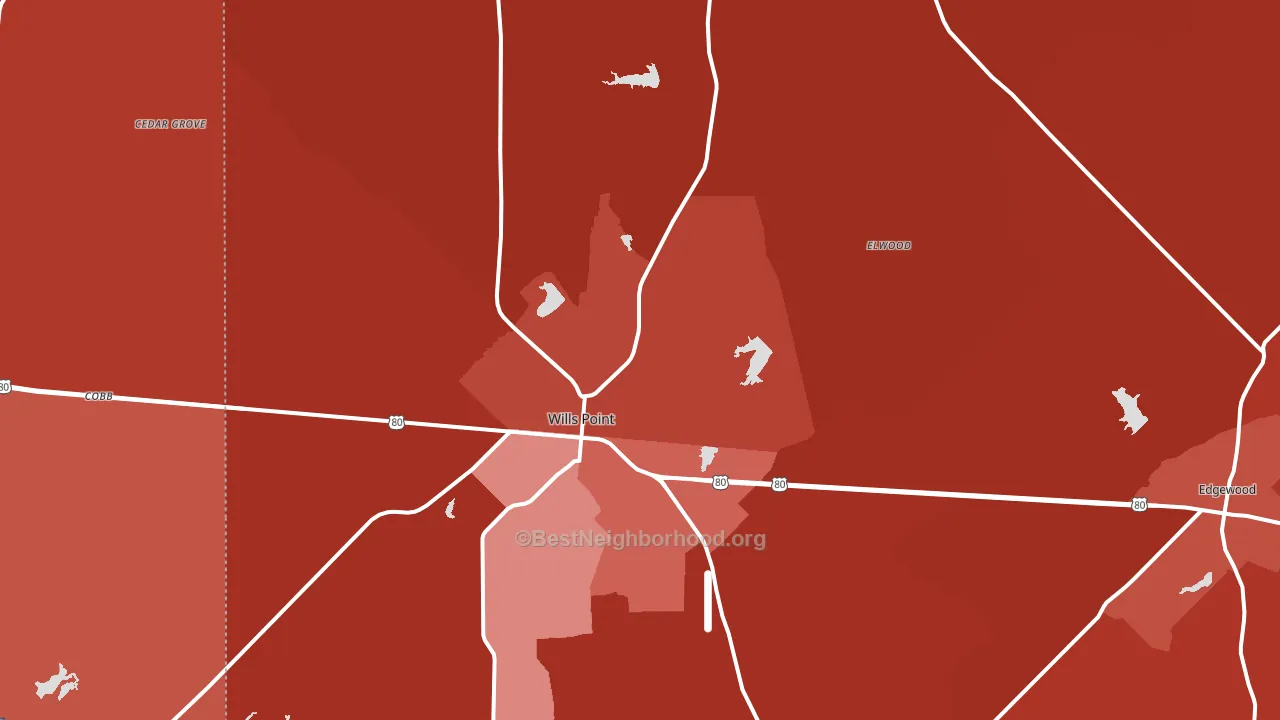 75169, TX block-group political-lean map