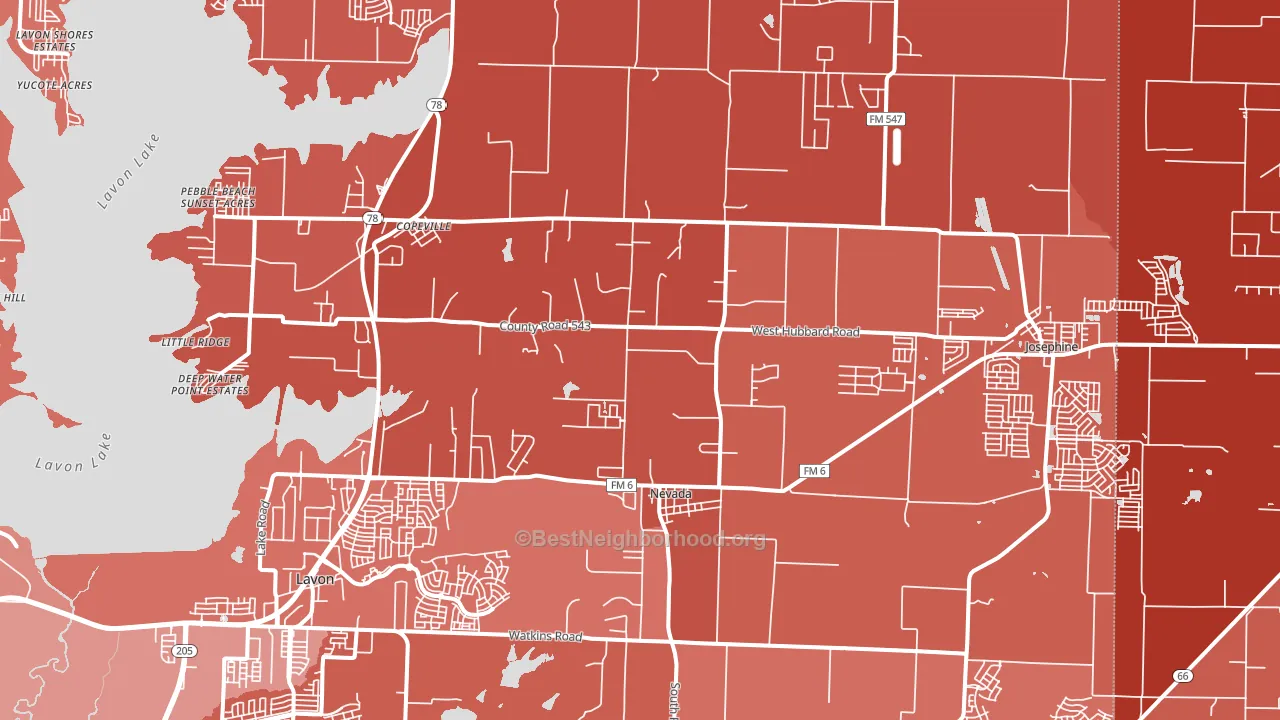 75173, TX block-group political-lean map