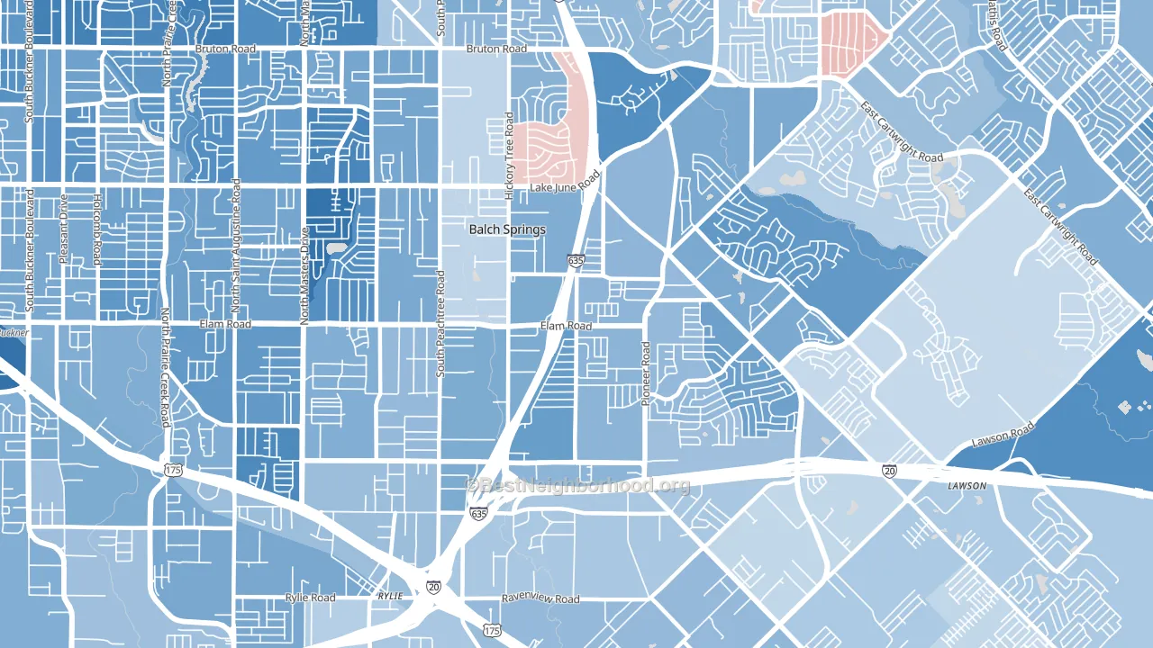 75180, TX block-group political-lean map
