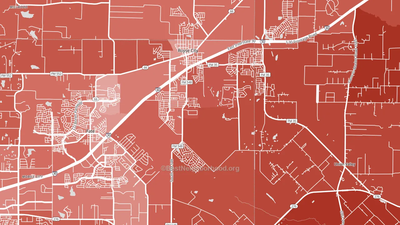 75189, TX block-group political-lean map