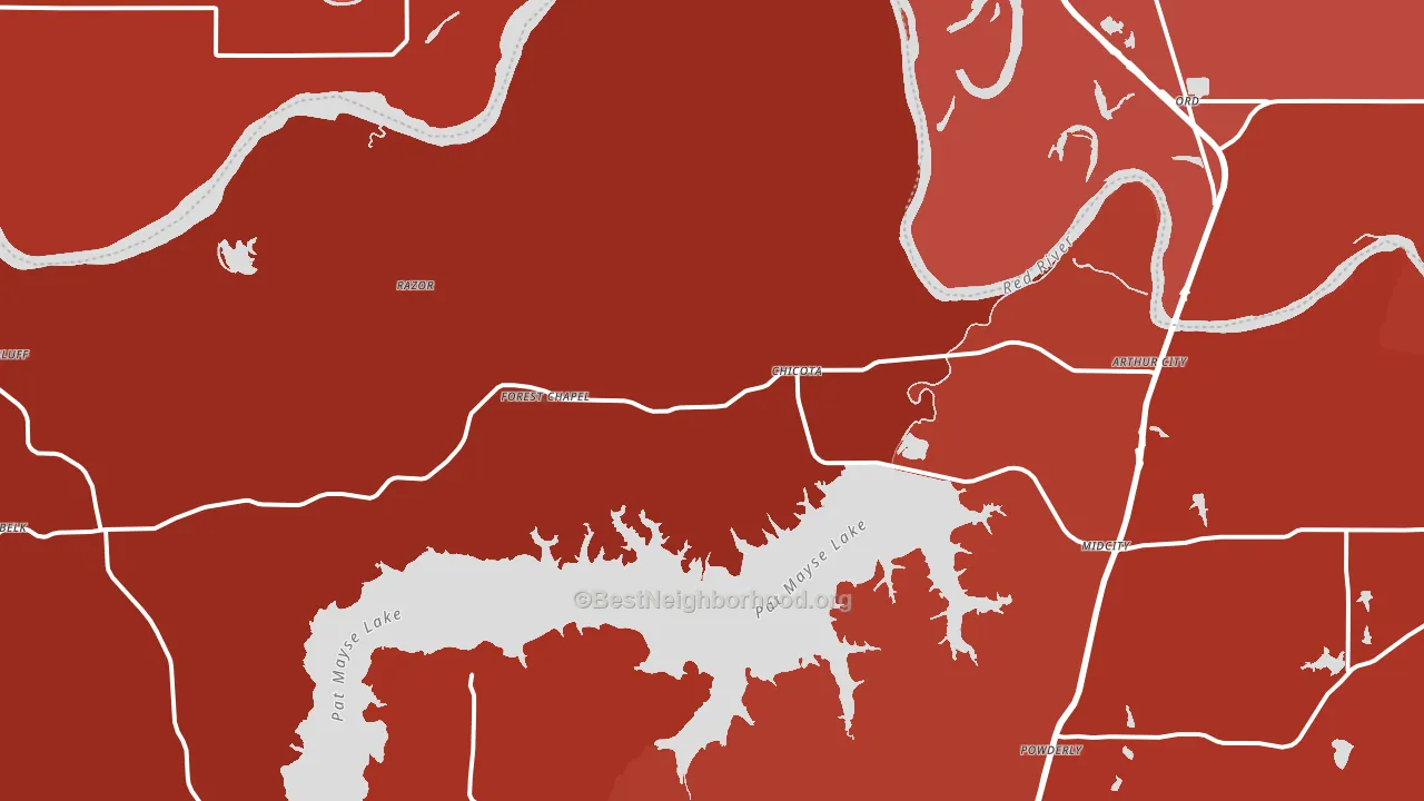 75411, TX block-group political-lean map