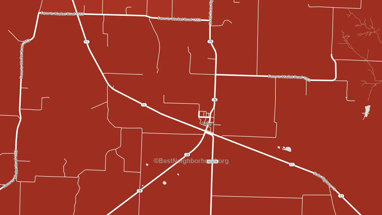 75413, TX block-group political-lean map
