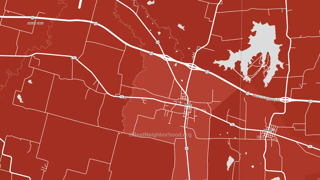 75414, TX block-group political-lean map