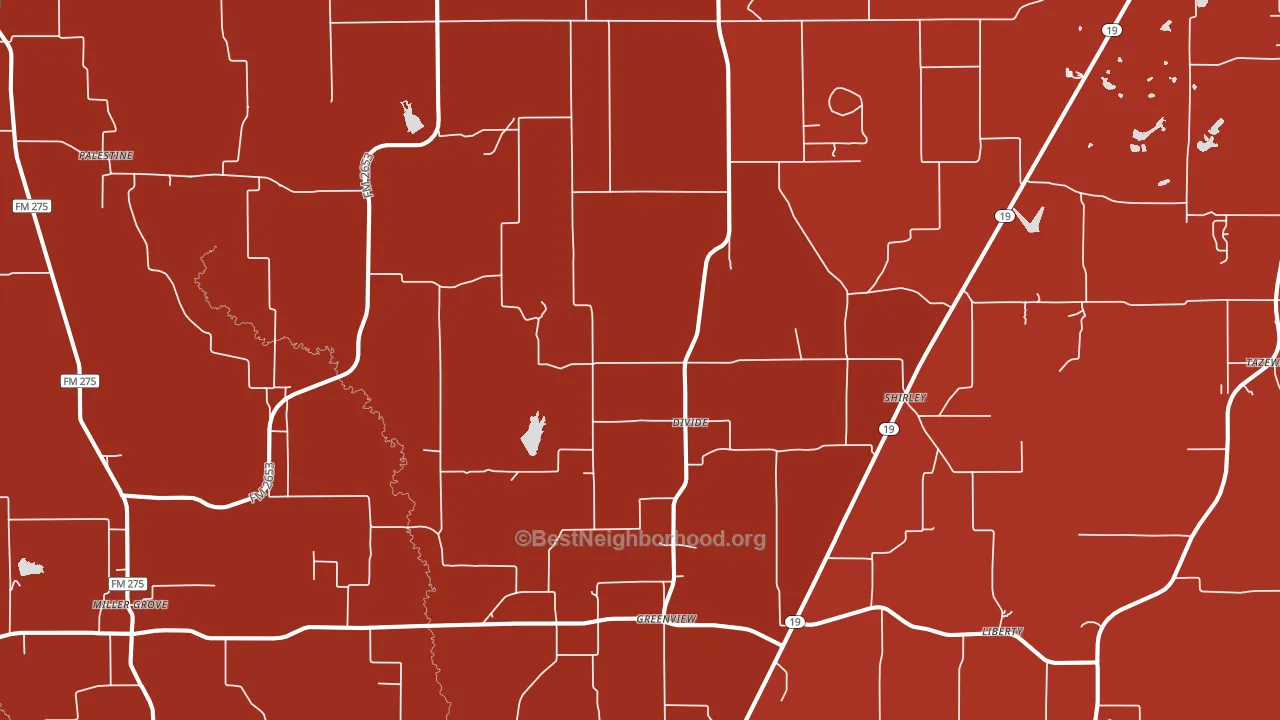 75420, TX block-group political-lean map