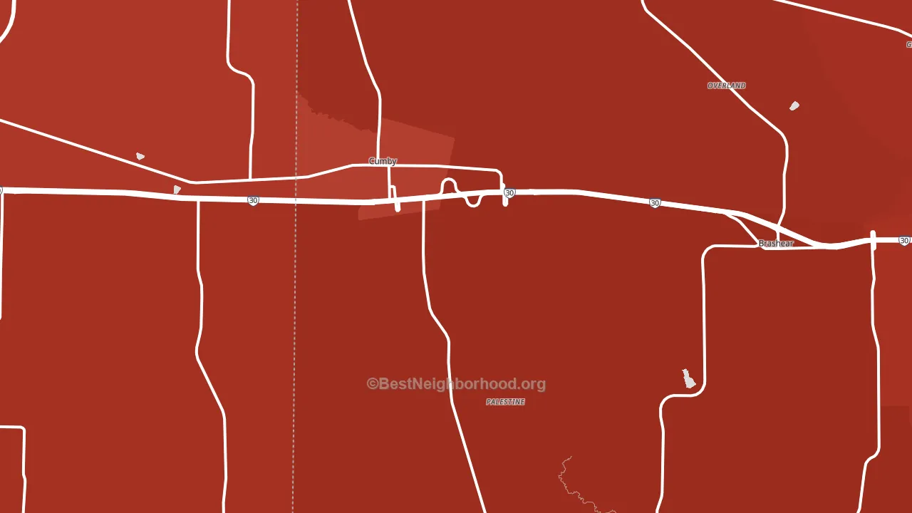 75433, TX block-group political-lean map