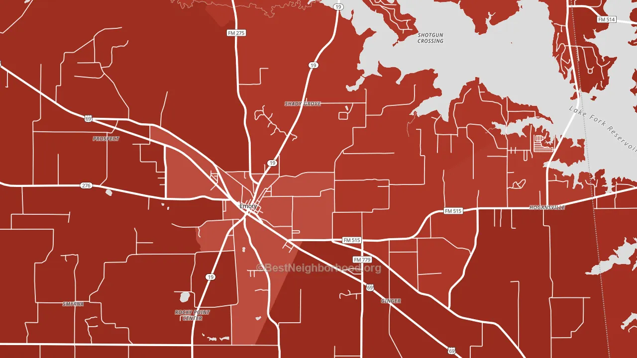 75440, TX block-group political-lean map
