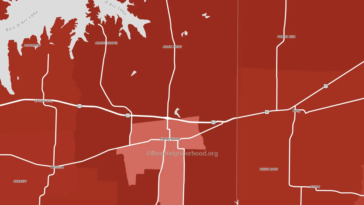 75446, TX block-group political-lean map