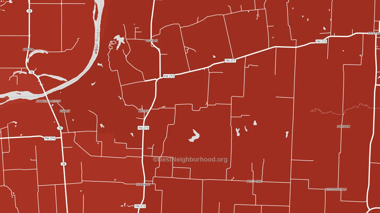 75447, TX block-group political-lean map