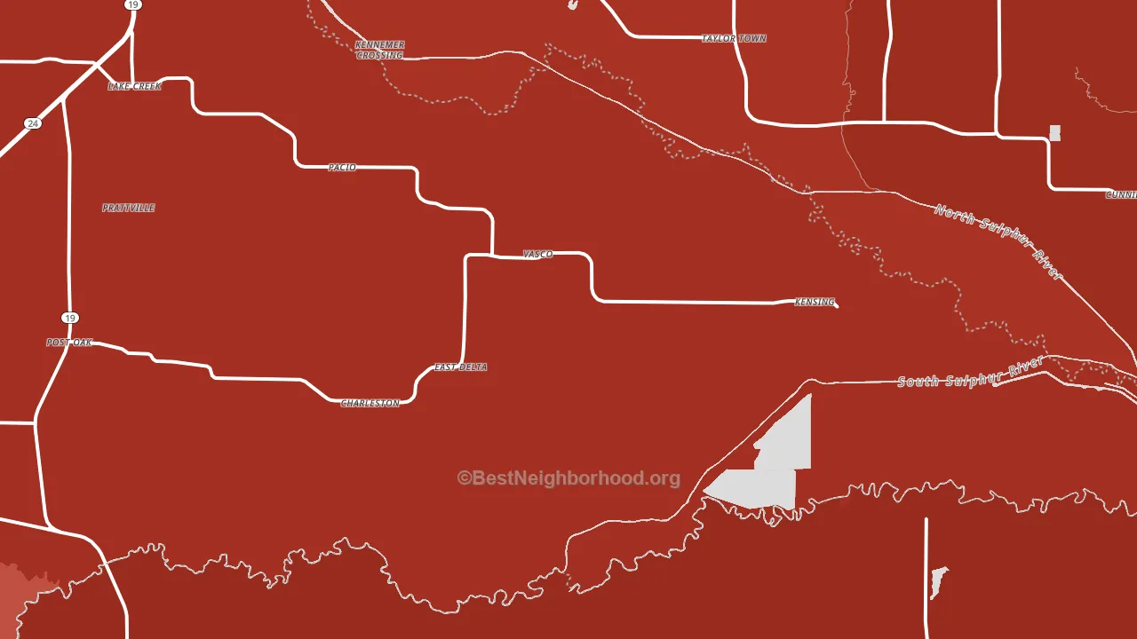 75450, TX block-group political-lean map