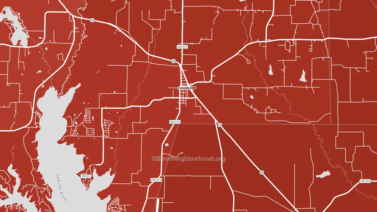 75453, TX block-group political-lean map