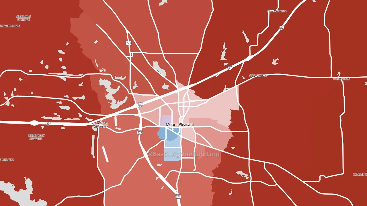 75455, TX block-group political-lean map