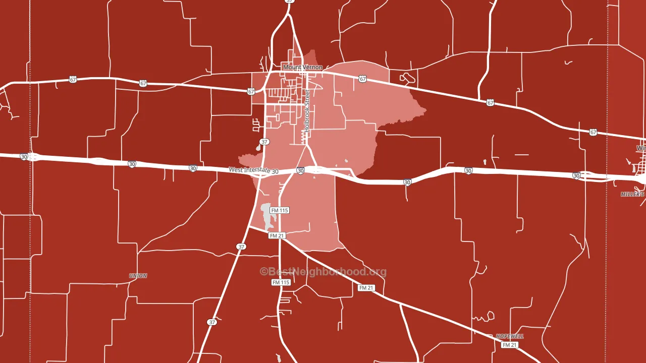 75457, TX block-group political-lean map