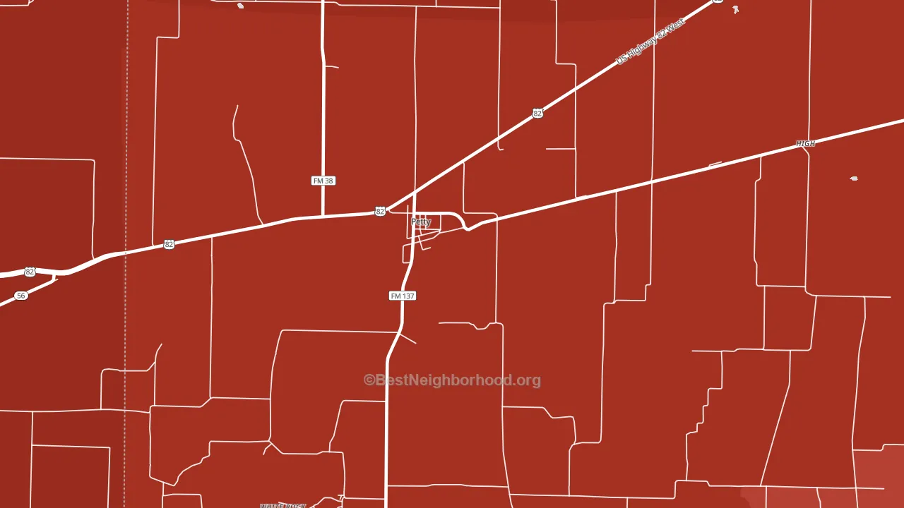 75470, TX block-group political-lean map