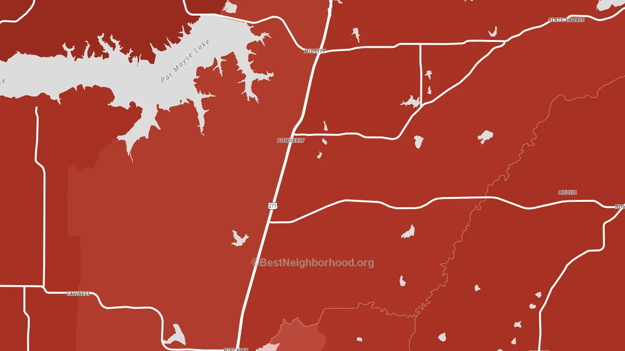 75473, TX block-group political-lean map