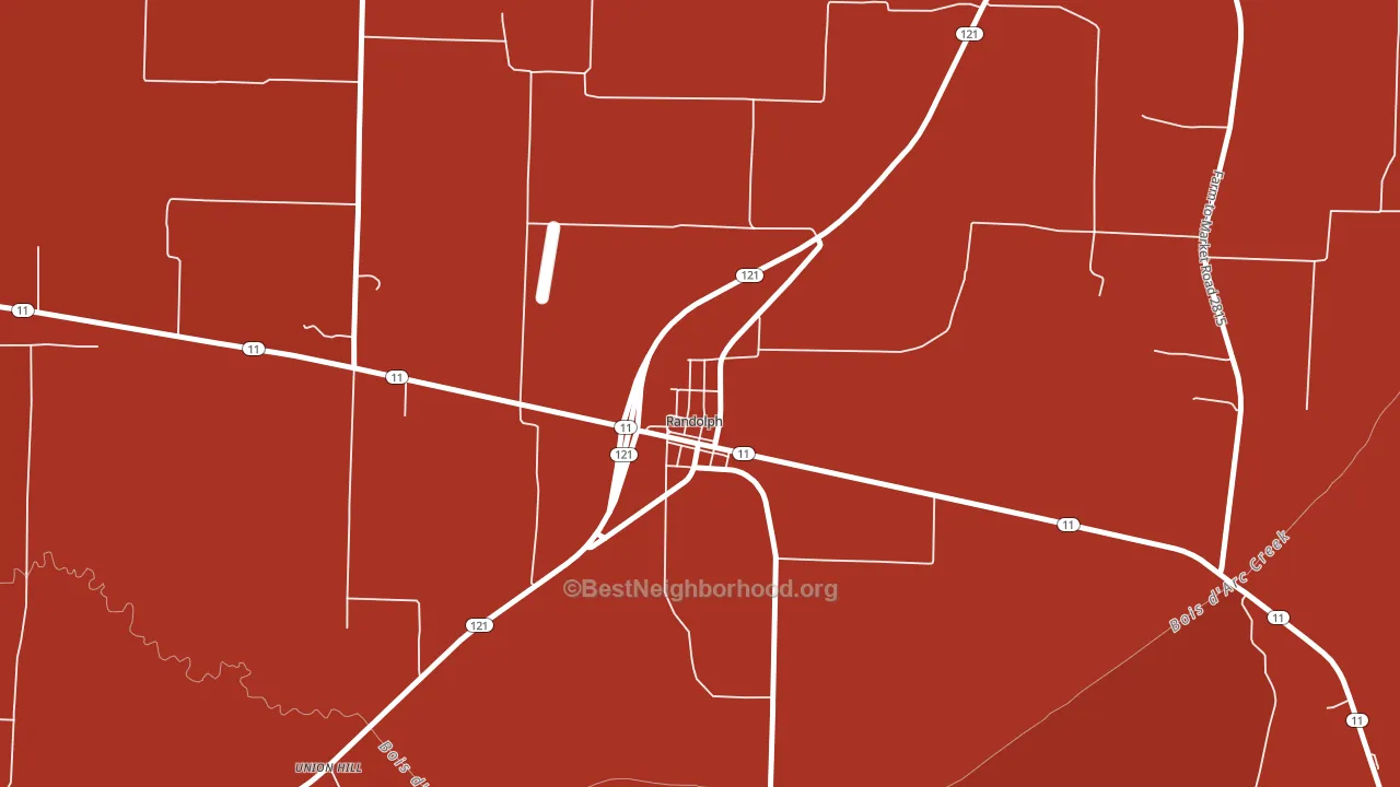 75475, TX block-group political-lean map
