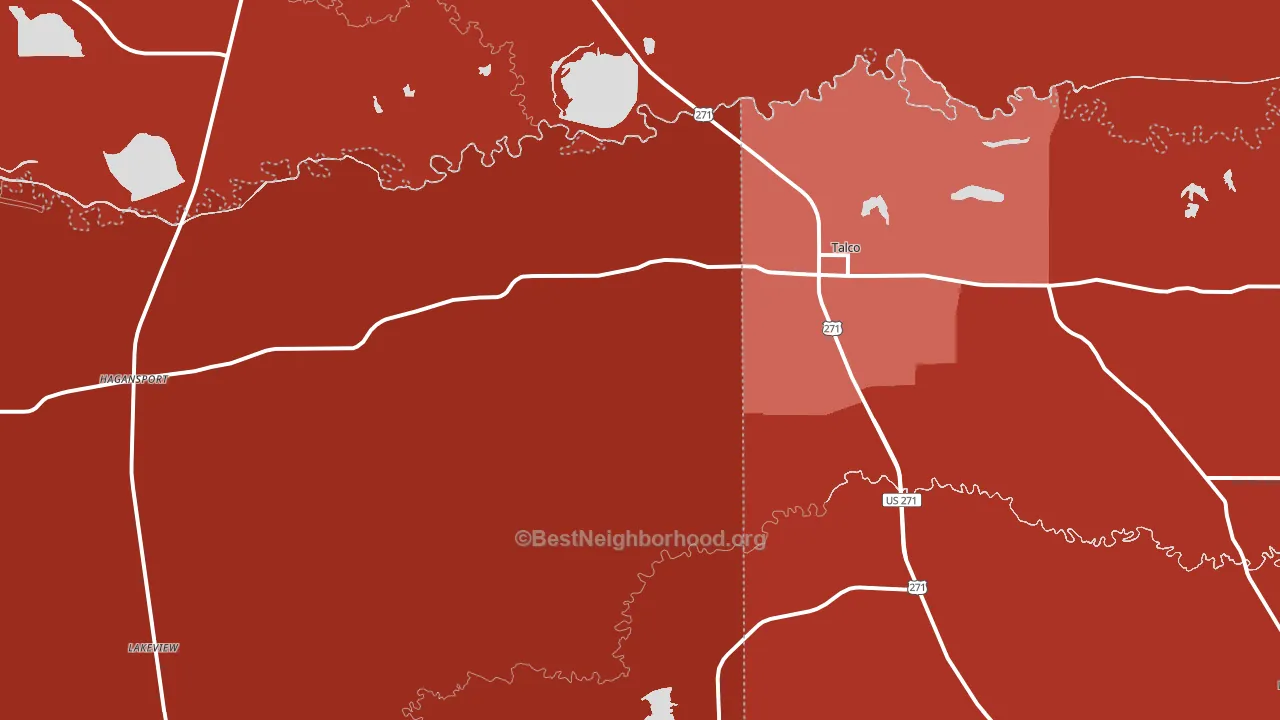 75487, TX block-group political-lean map