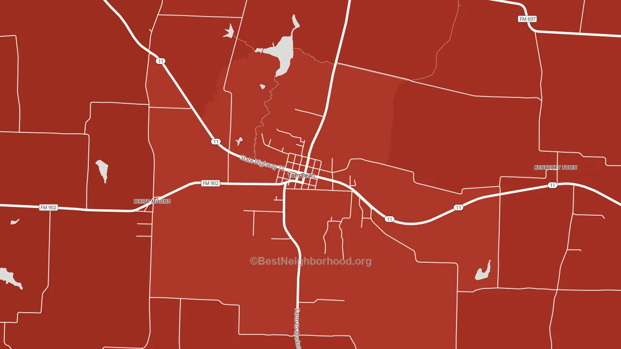 75489, TX block-group political-lean map