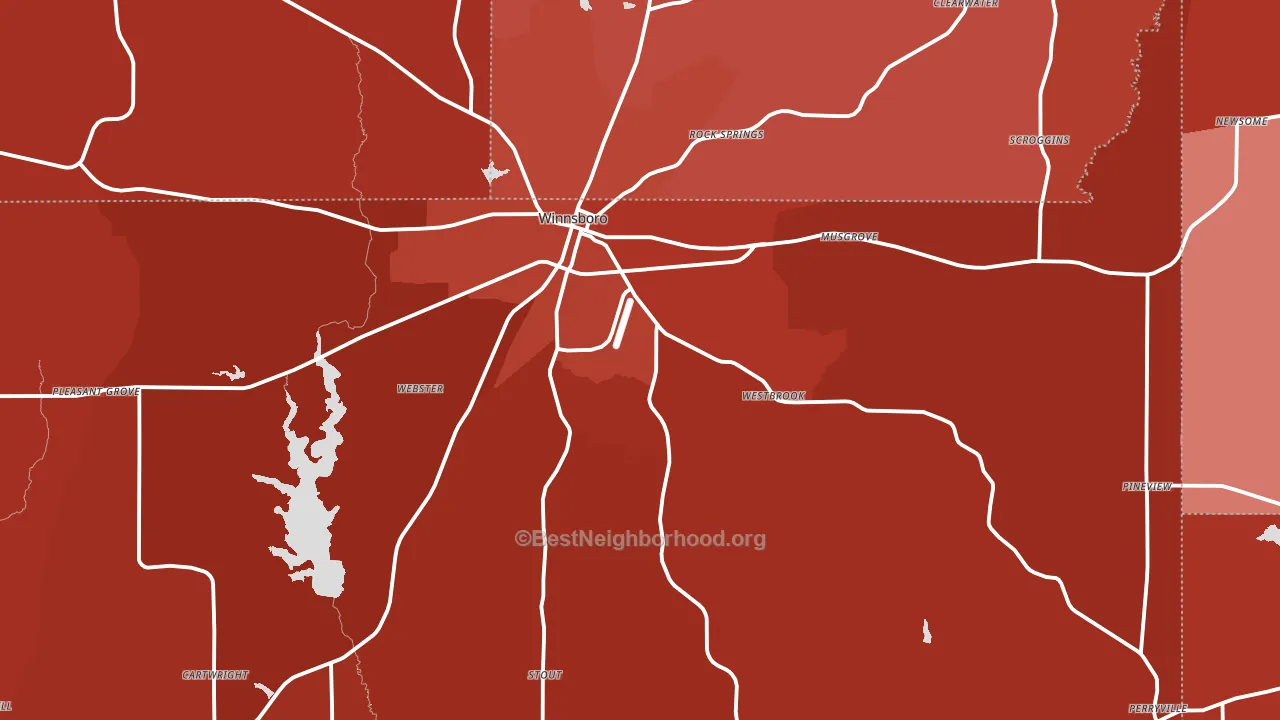 75494, TX block-group political-lean map