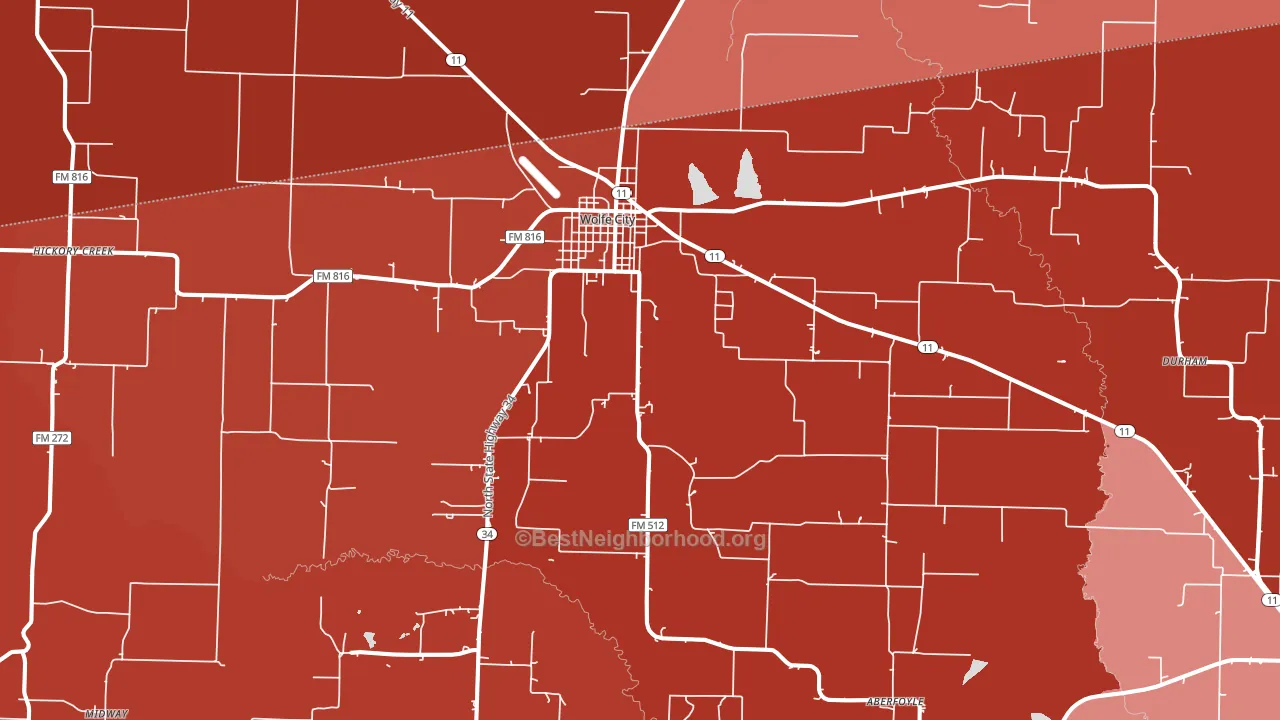 75496, TX block-group political-lean map