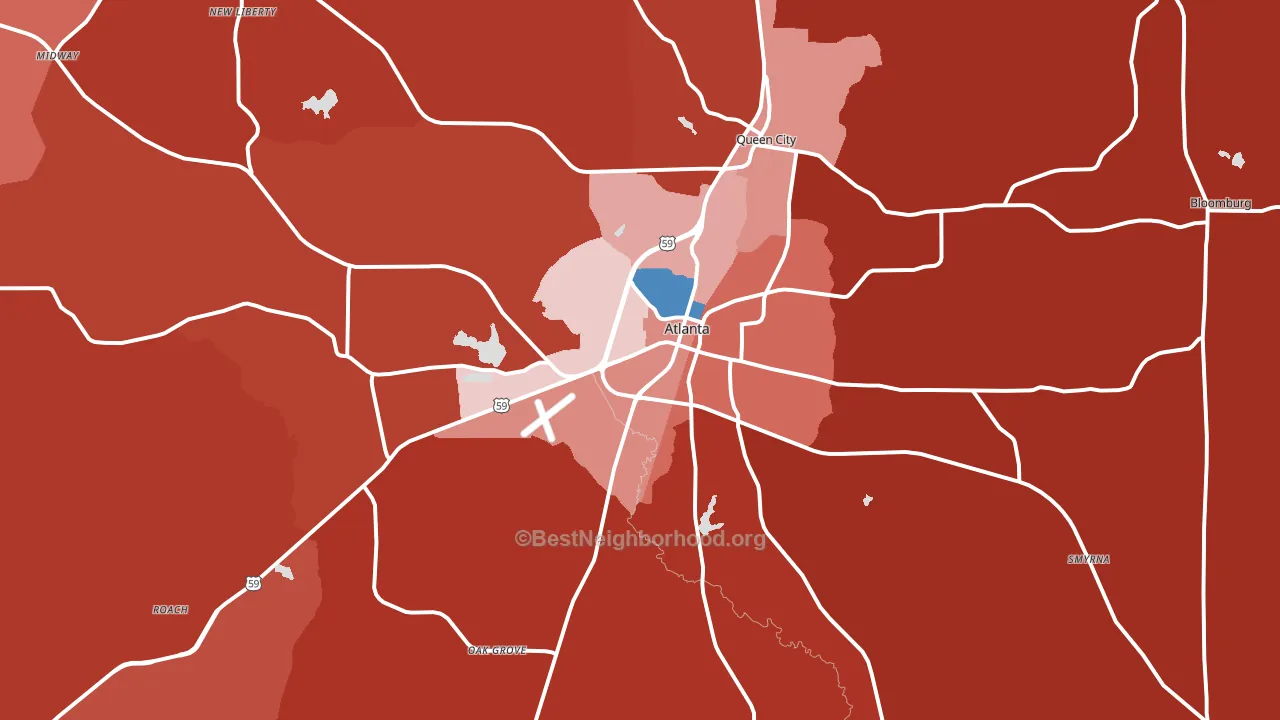 75551, TX block-group political-lean map