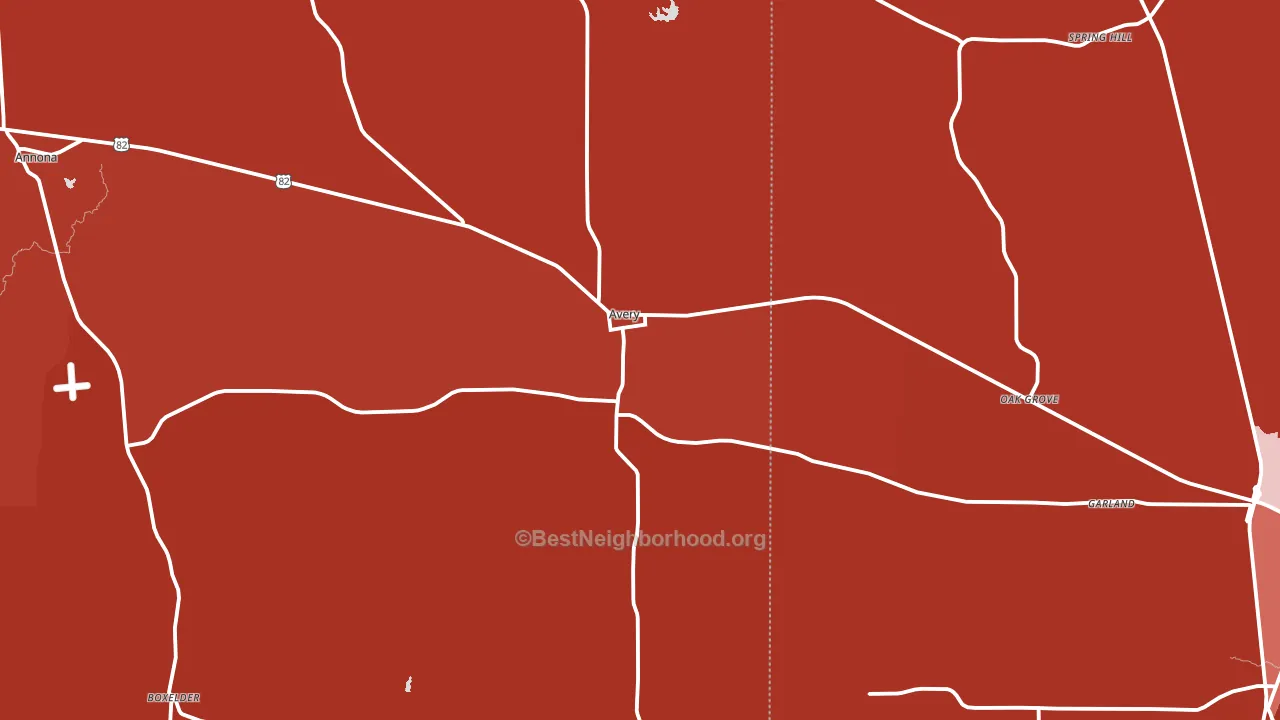 75554, TX block-group political-lean map