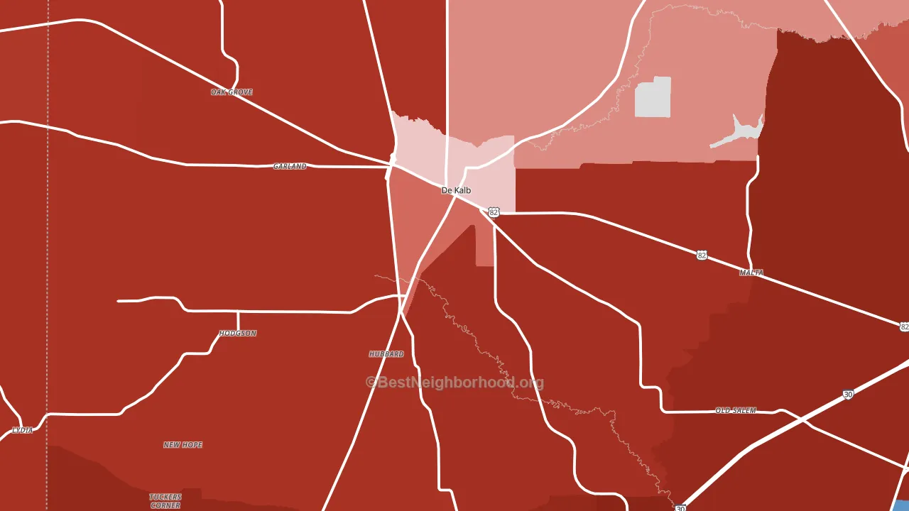 75559, TX block-group political-lean map