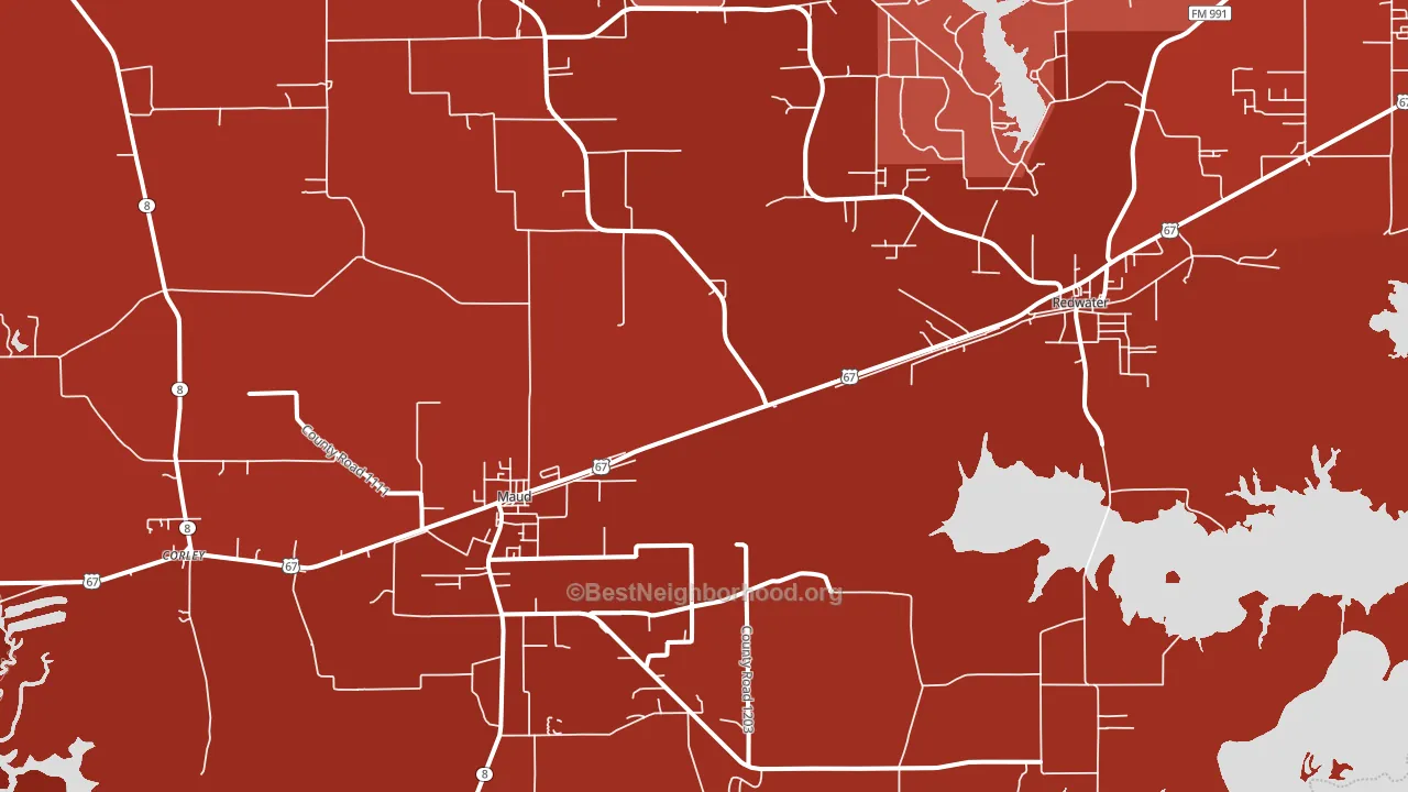 75567, TX block-group political-lean map