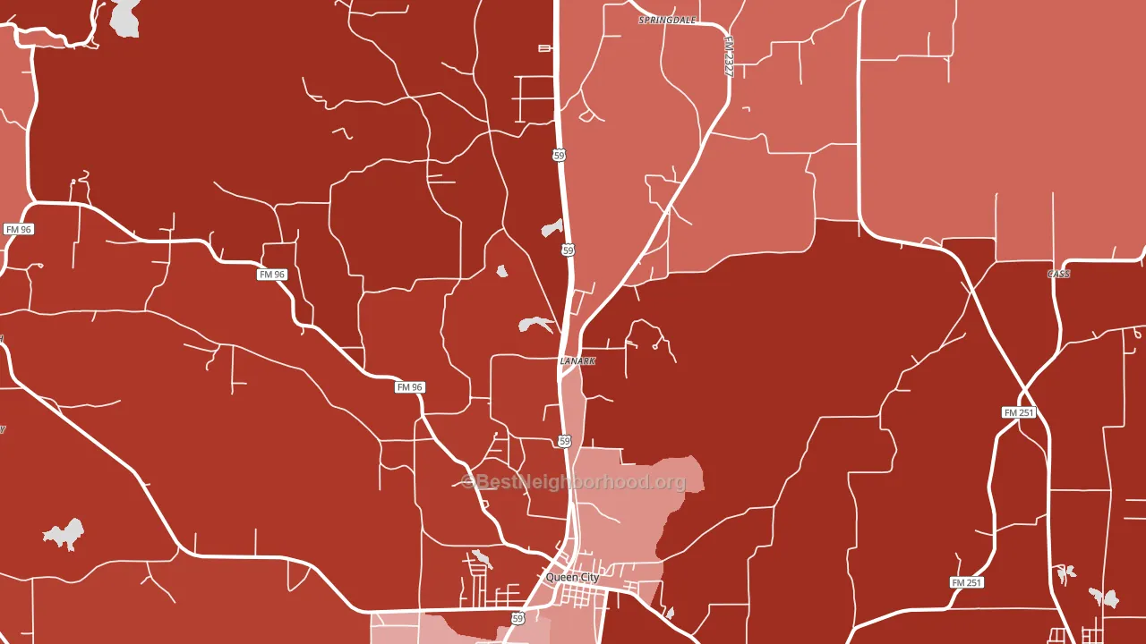 75572, TX block-group political-lean map