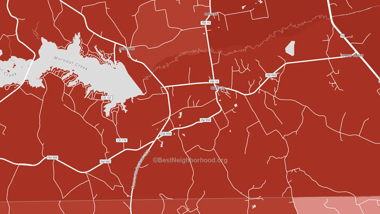 75643, TX block-group political-lean map