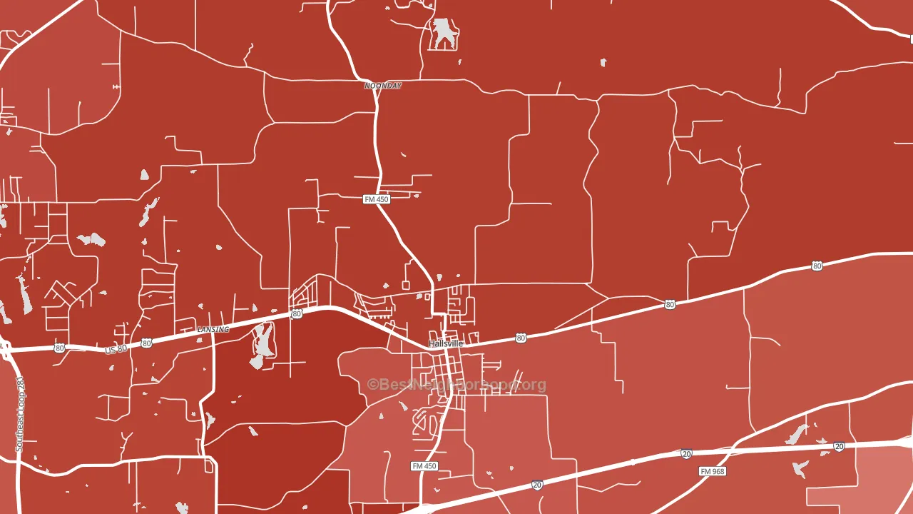 75650, TX block-group political-lean map