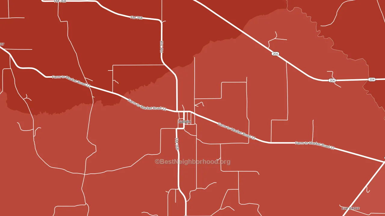 75764, TX block-group political-lean map