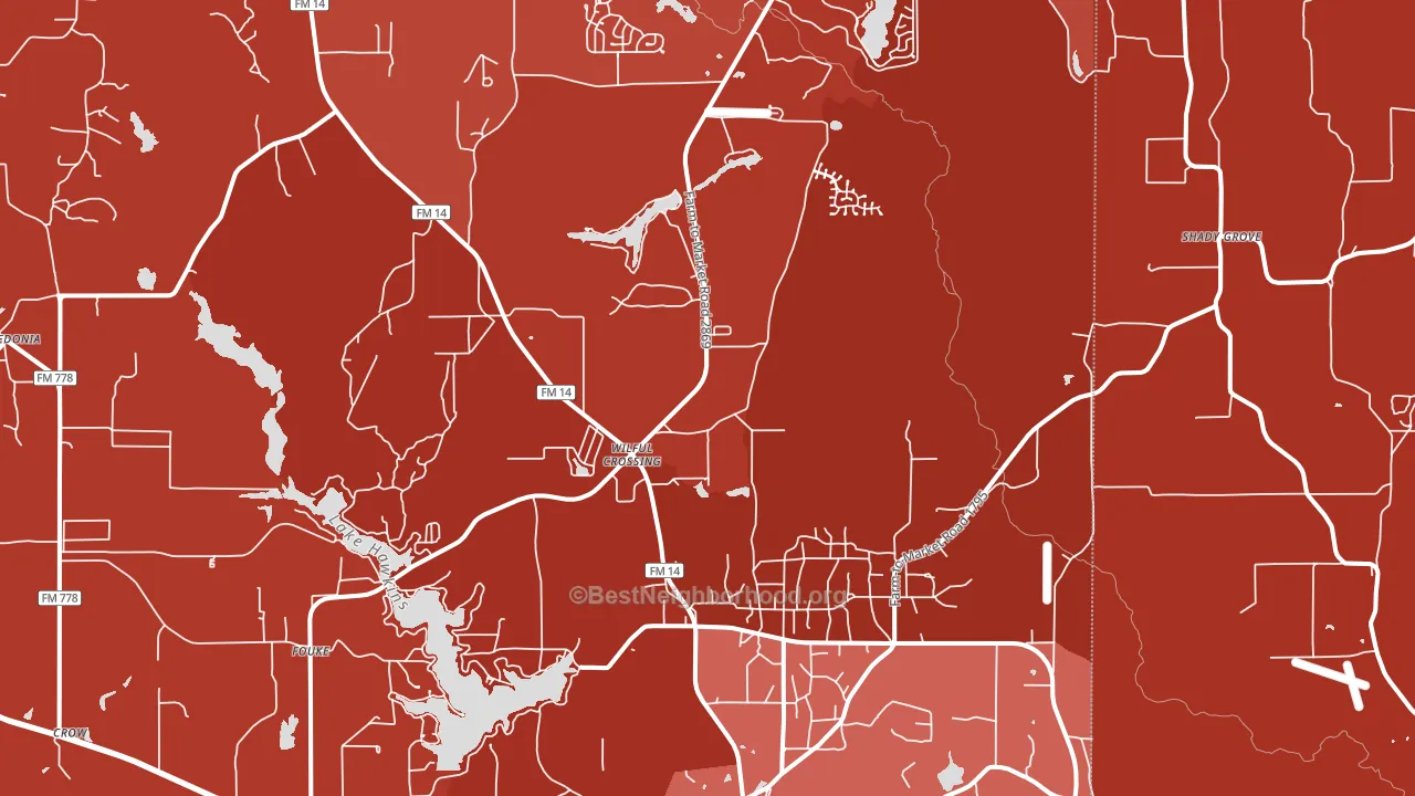75765, TX block-group political-lean map