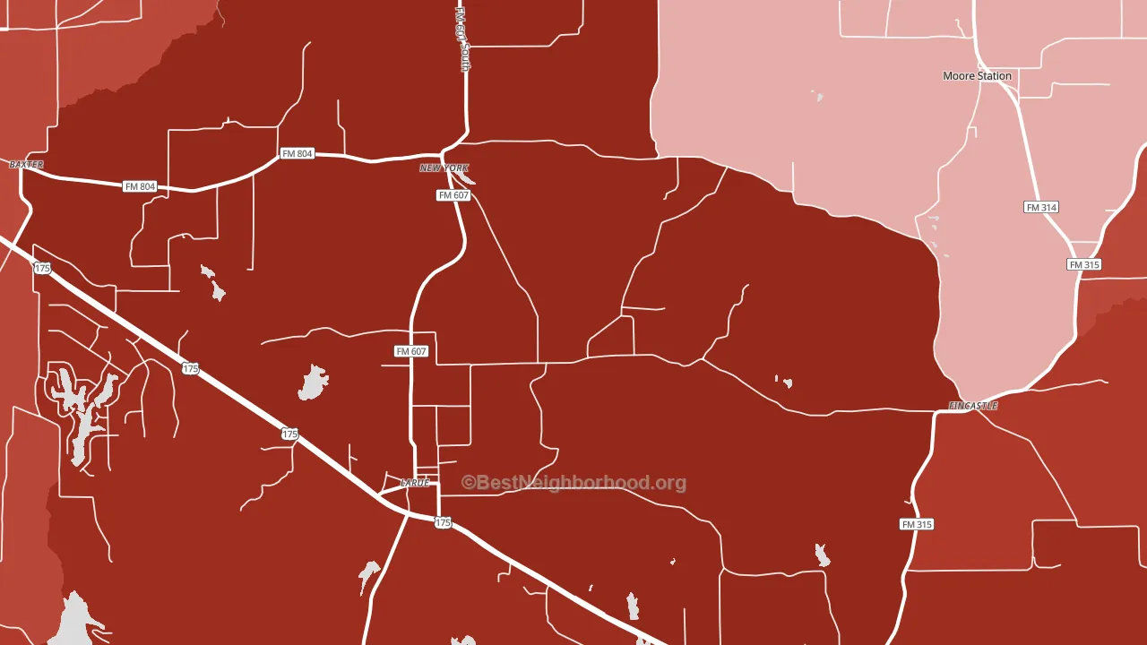 75770, TX block-group political-lean map