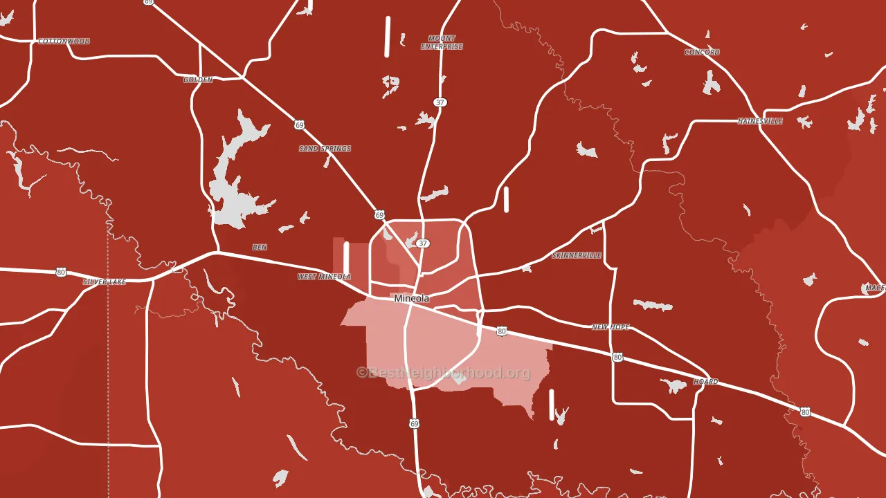 75773, TX block-group political-lean map