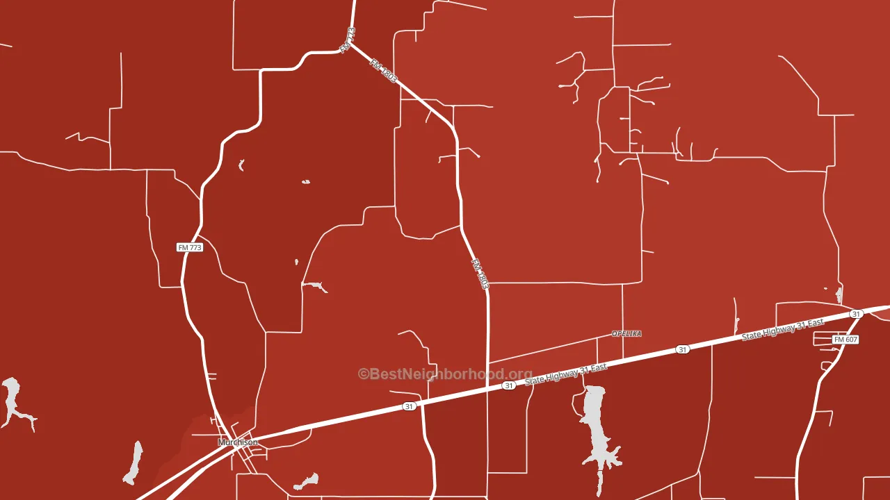 75778, TX block-group political-lean map