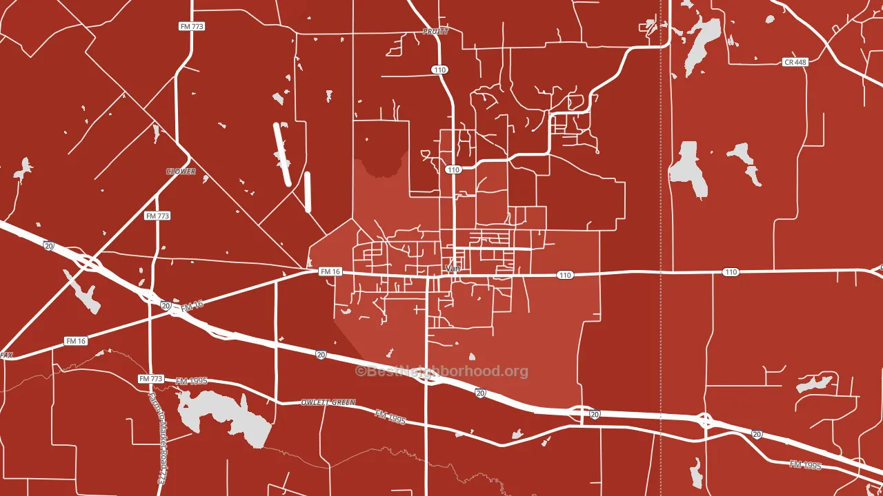75790, TX block-group political-lean map
