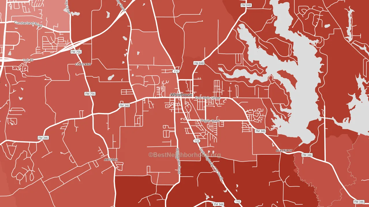 75791, TX block-group political-lean map