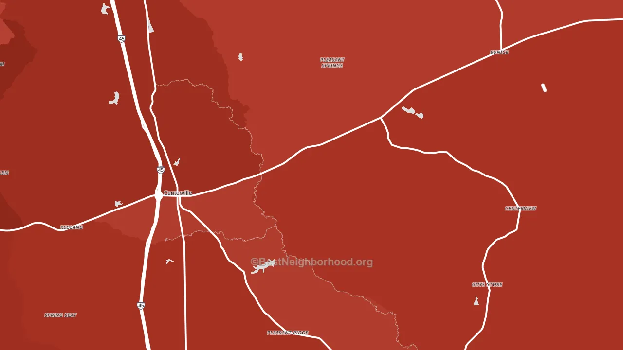 75833, TX block-group political-lean map