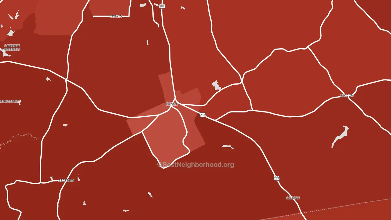 75839, TX block-group political-lean map