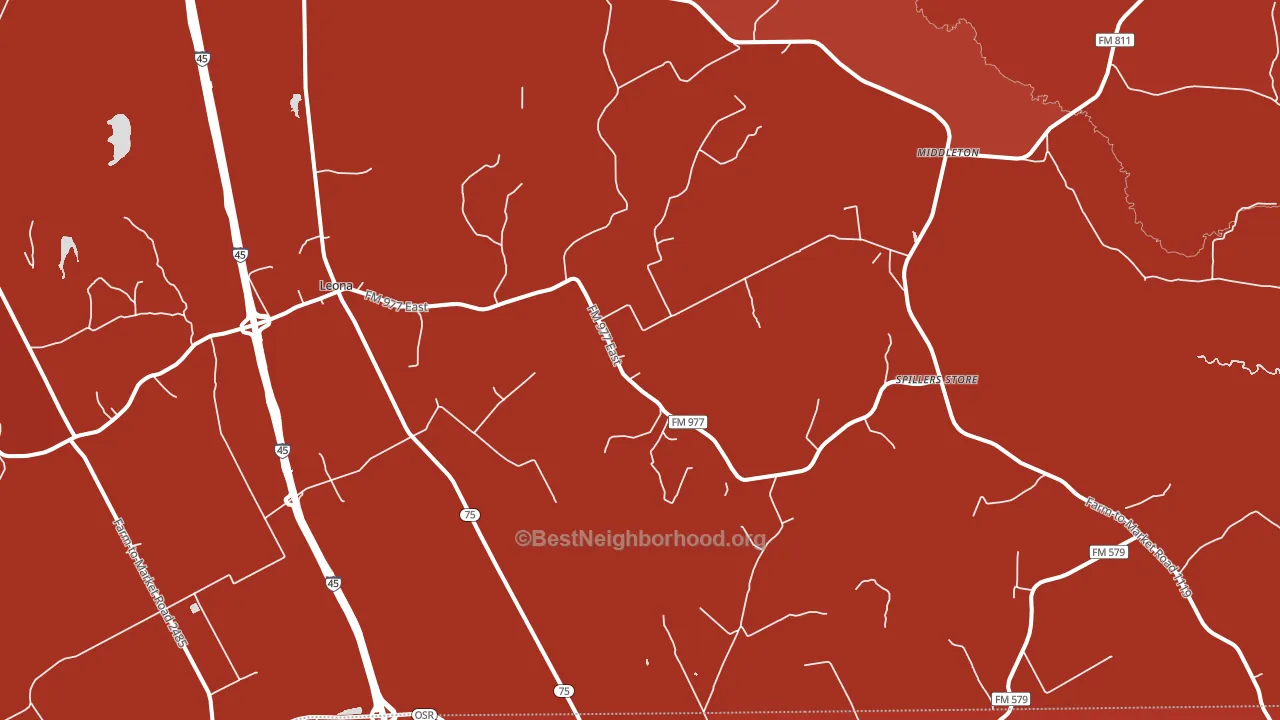 75850, TX block-group political-lean map