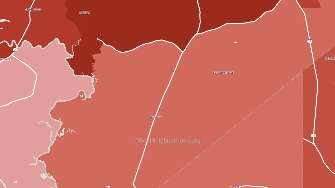 75851, TX block-group political-lean map