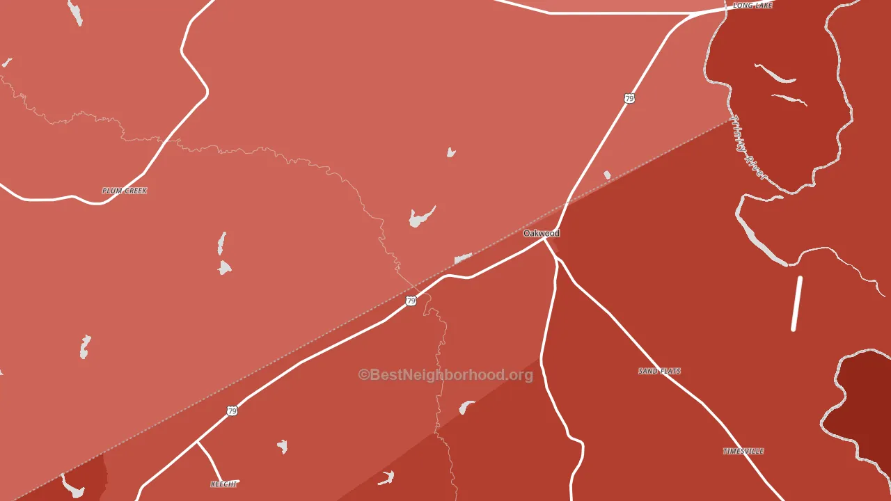75855, TX block-group political-lean map