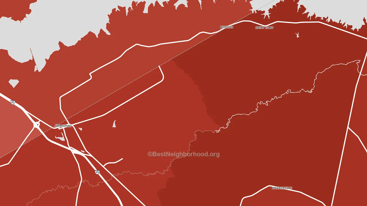 75859, TX block-group political-lean map