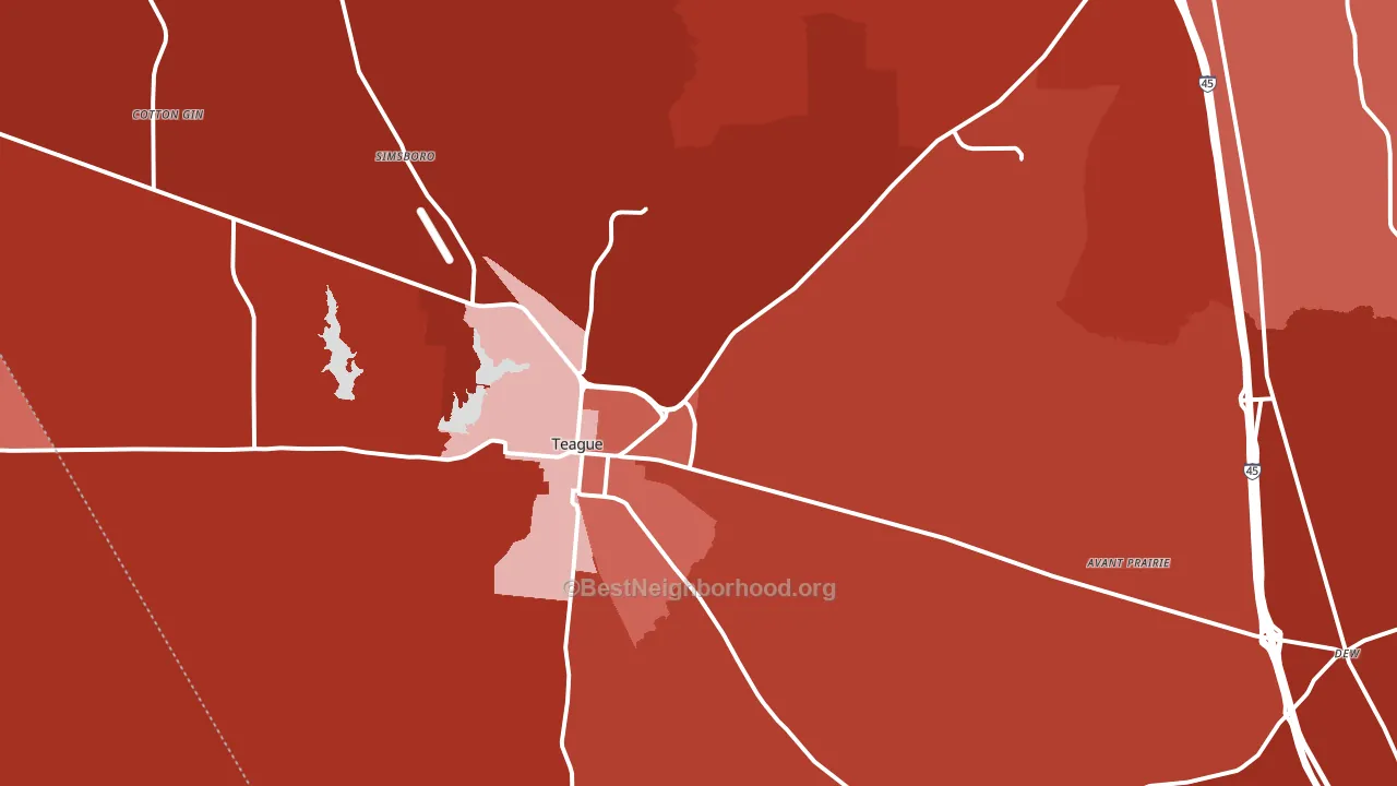 75860, TX block-group political-lean map