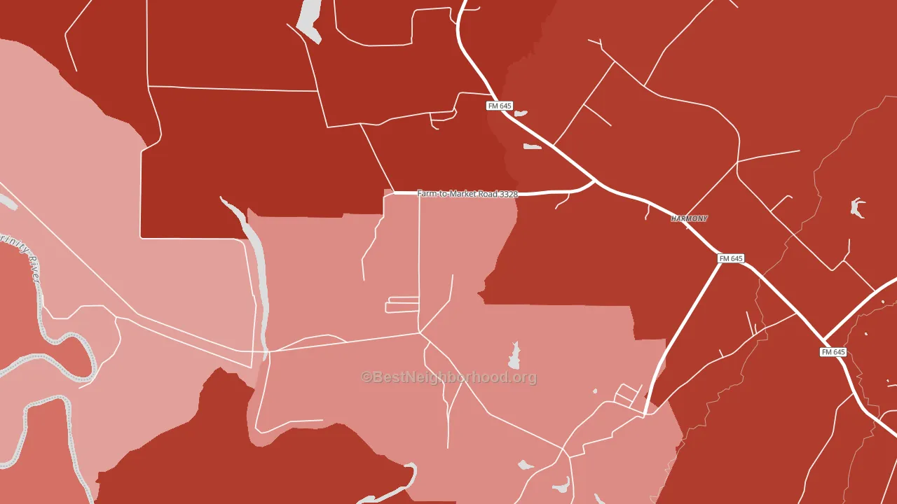 75880, TX block-group political-lean map