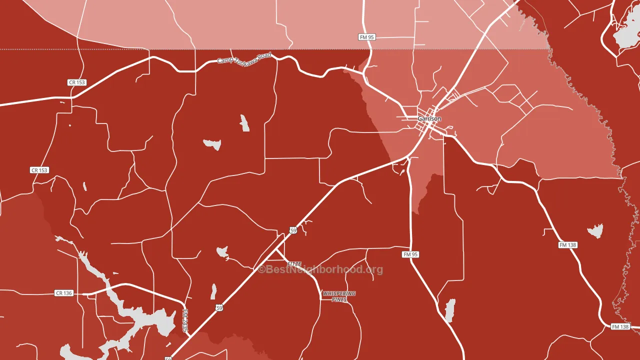75946, TX block-group political-lean map