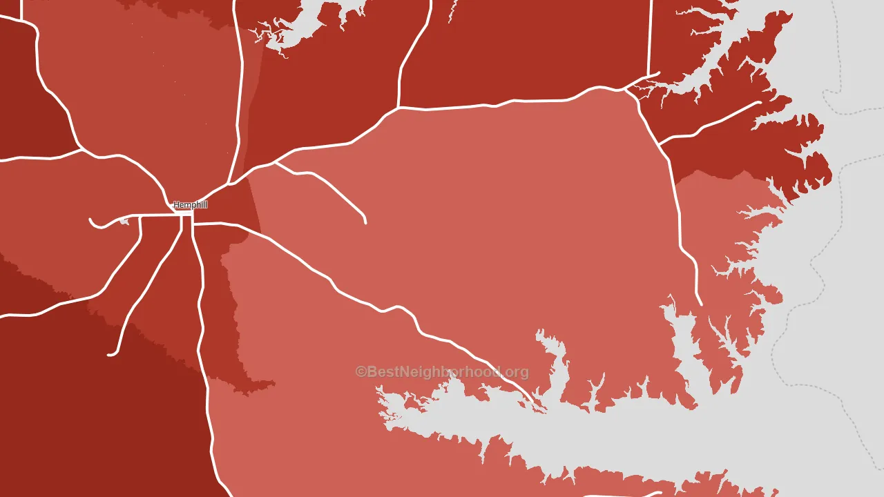 75948, TX block-group political-lean map