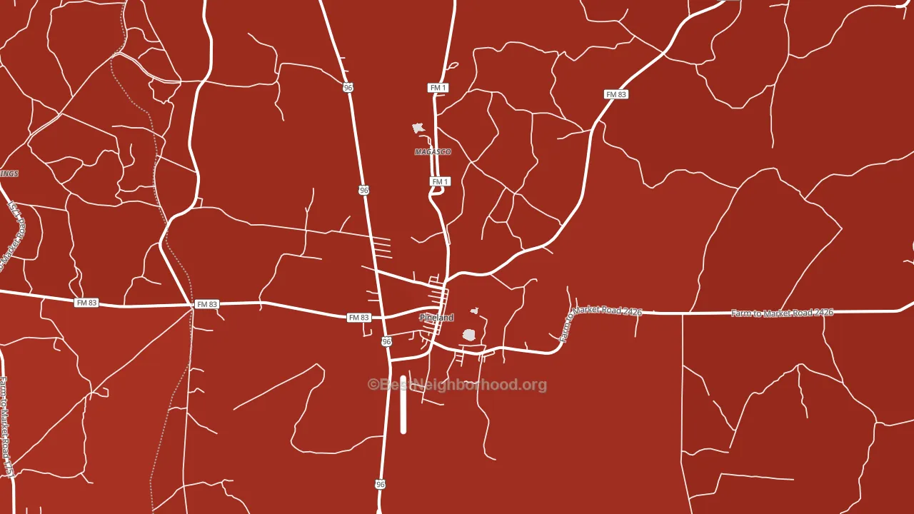 75968, TX block-group political-lean map